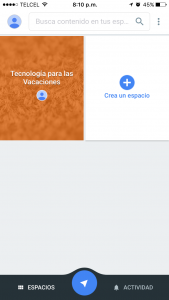 NITCO - Google Spaces - Vista de los Spaces